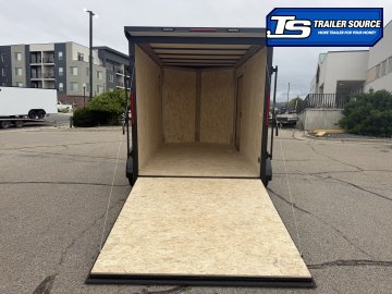 7x12 Look ST DLX Enclosed Cargo Trailer - 7'0" Interior - 7K GVWR - .080 PolyCor, Black Out Package, Rear Spoiler w/ Load Lights