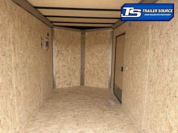 7x12 Look ST DLX Enclosed Cargo Trailer - 7'0" Interior - 7K GVWR - .080 PolyCor, Black Out Package, Rear Spoiler w/ Load Lights