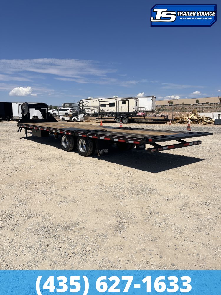 8.5x32 Diamond C FMAX-HDT 212 Gooseneck Hydraulic Dovetail Equipment Trailer - 25.9K GVWR - 18 Ply Tires, 2-Speed Jack, ABS Brakes, Aluminum Outer Wheels