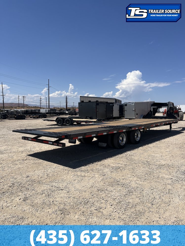 8.5x32 Diamond C FMAX-HDT 212 Gooseneck Hydraulic Dovetail Equipment Trailer - 25.9K GVWR - 18 Ply Tires, 2-Speed Jack, ABS Brakes, Aluminum Outer Wheels