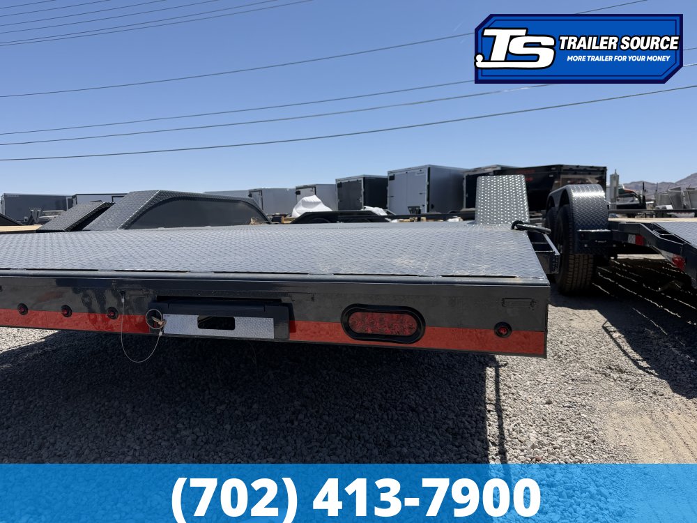 8.5x20 Lamar CC Wide Body w/ Drive Over Fenders Flatbed Car Hauler Trailer - 10K GVWR - Full Steel Floor