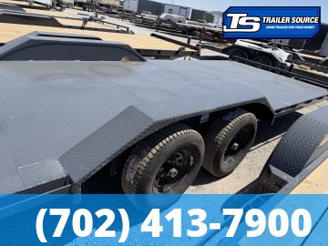 8.5x20 Lamar CC Wide Body w/ Drive Over Fenders Flatbed Car Hauler Trailer - 10K GVWR - Full Steel Floor