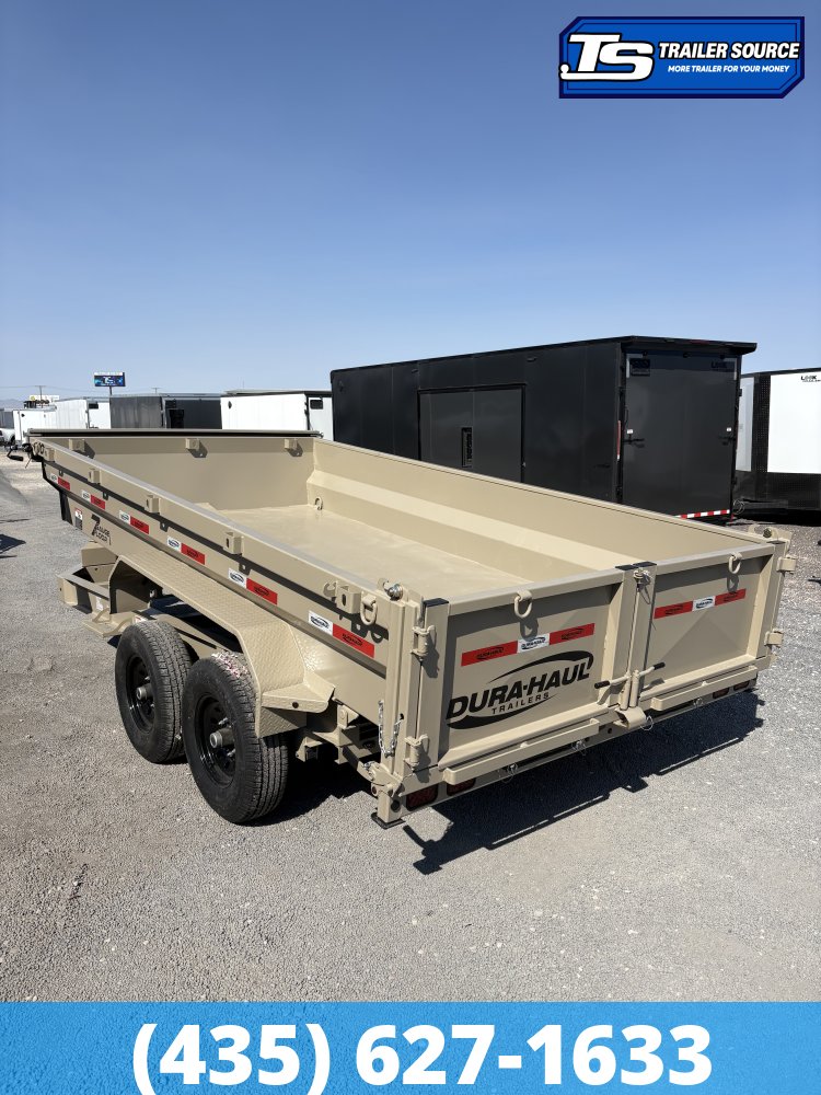 7x14 Dura-Haul DRL Telescopic Dump Trailer - 14K GVWR - 7 Gauge Floor