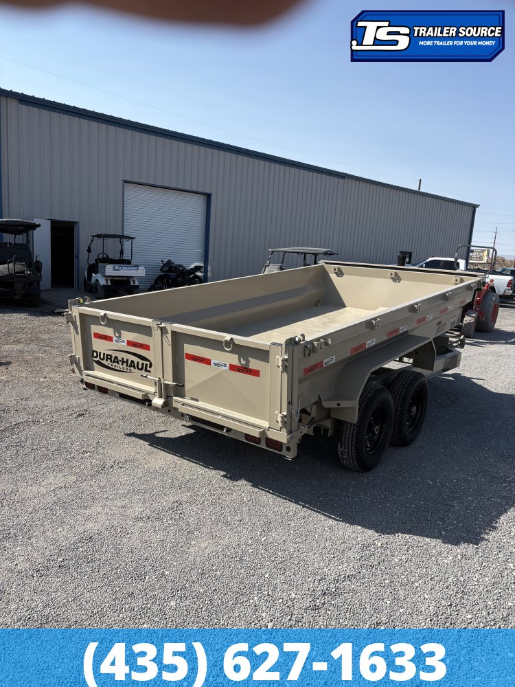 7x14 Dura-Haul DRL Telescopic Dump Trailer - 14K GVWR - 7 Gauge Floor