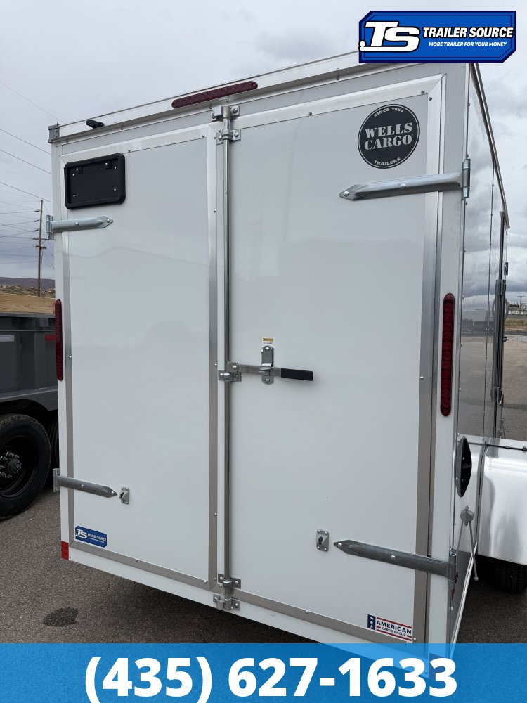 6x12 Wells Cargo FastTrac Enclosed Cargo Trailer - 6'6" Interior - 3.5K GVWR - Barn Doors