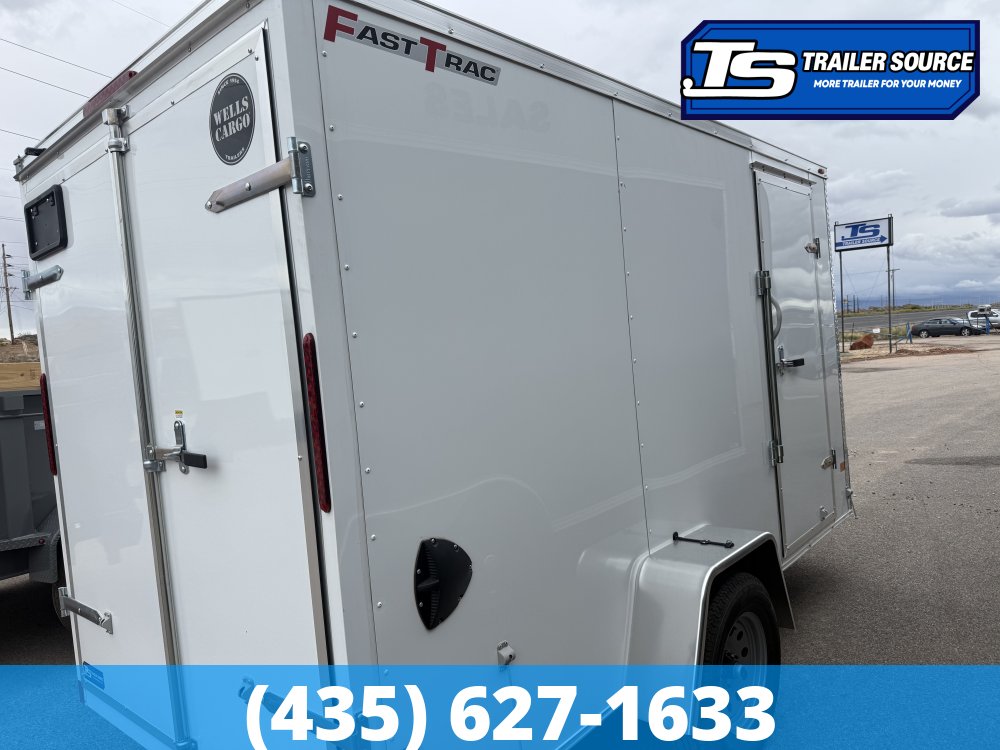 6x12 Wells Cargo FastTrac Enclosed Cargo Trailer - 6'6" Interior - 3.5K GVWR - Barn Doors