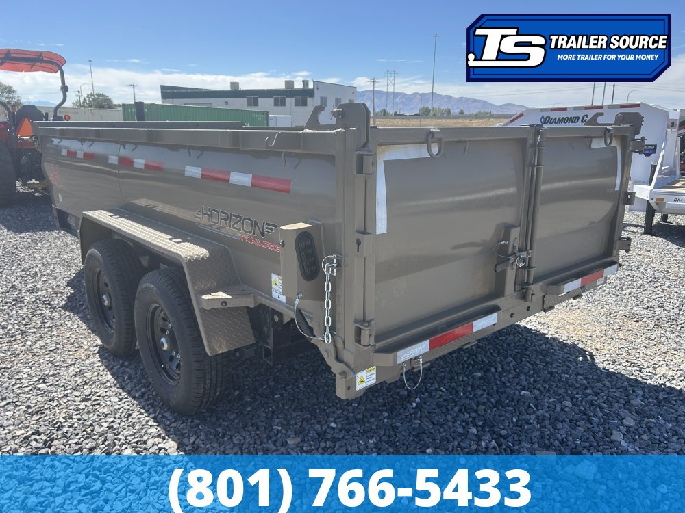 7x14 Horizon LZ7 Dump Trailer - 14K GVWR - 2 Tone Color, Telescopic