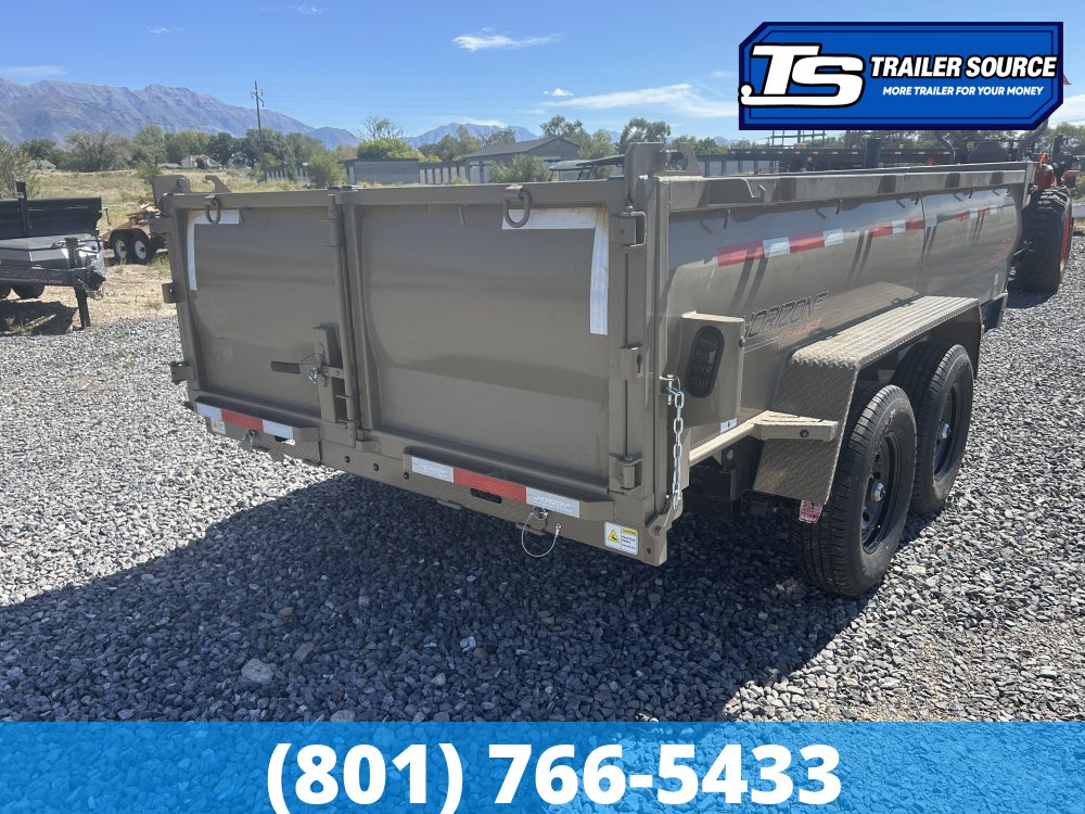 7x14 Horizon LZ7 Dump Trailer - 14K GVWR - 2 Tone Color, Telescopic