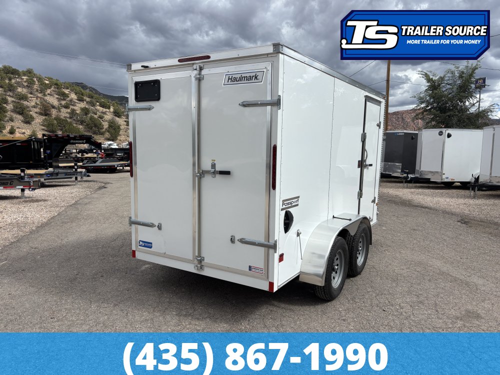 6x12 Haulmark Passport Enclosed Cargo Trailer - 6'6" Interior - 7K GVWR - .080 PolyCor, Barn Doors