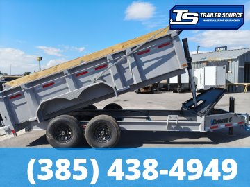 7x14 Diamond C LPT 207 Dump Trailer - 32" Sides - 15.5K GVWR - 14 Ply Tires, Hydraulic Jack(s), Long Arm Tarp