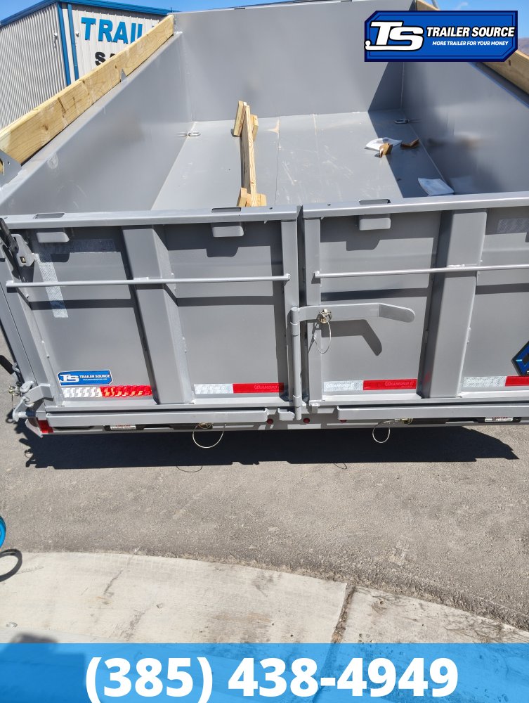 7x14 Diamond C LPT 207 Dump Trailer - 32" Sides - 15.5K GVWR - 14 Ply Tires, Hydraulic Jack(s), Long Arm Tarp