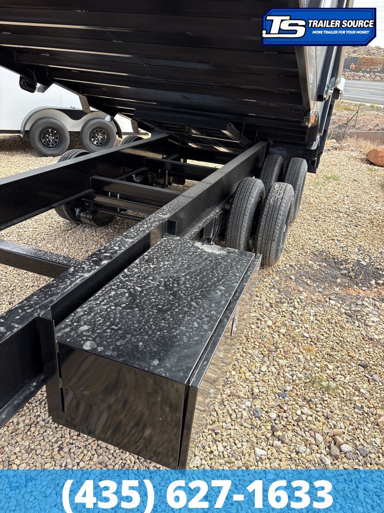 8.5x20 Iron Bull DMG (Frankendump) Gooseneck Tandem Dual Dump Trailer - 48" Sides - 25K GVWR - Electric Tarp, HDSS (Hutch) Suspension, Telescopic