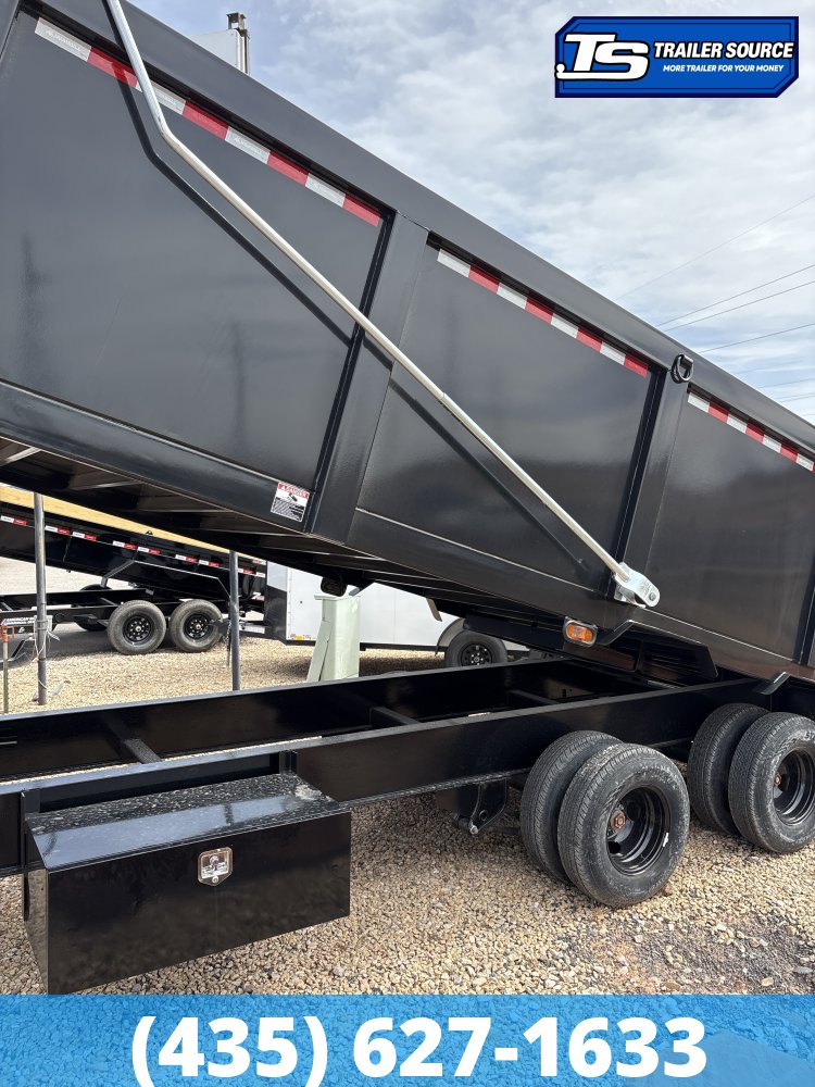 8.5x20 Iron Bull DMG (Frankendump) Gooseneck Tandem Dual Dump Trailer - 48" Sides - 25K GVWR - Electric Tarp, HDSS (Hutch) Suspension, Telescopic