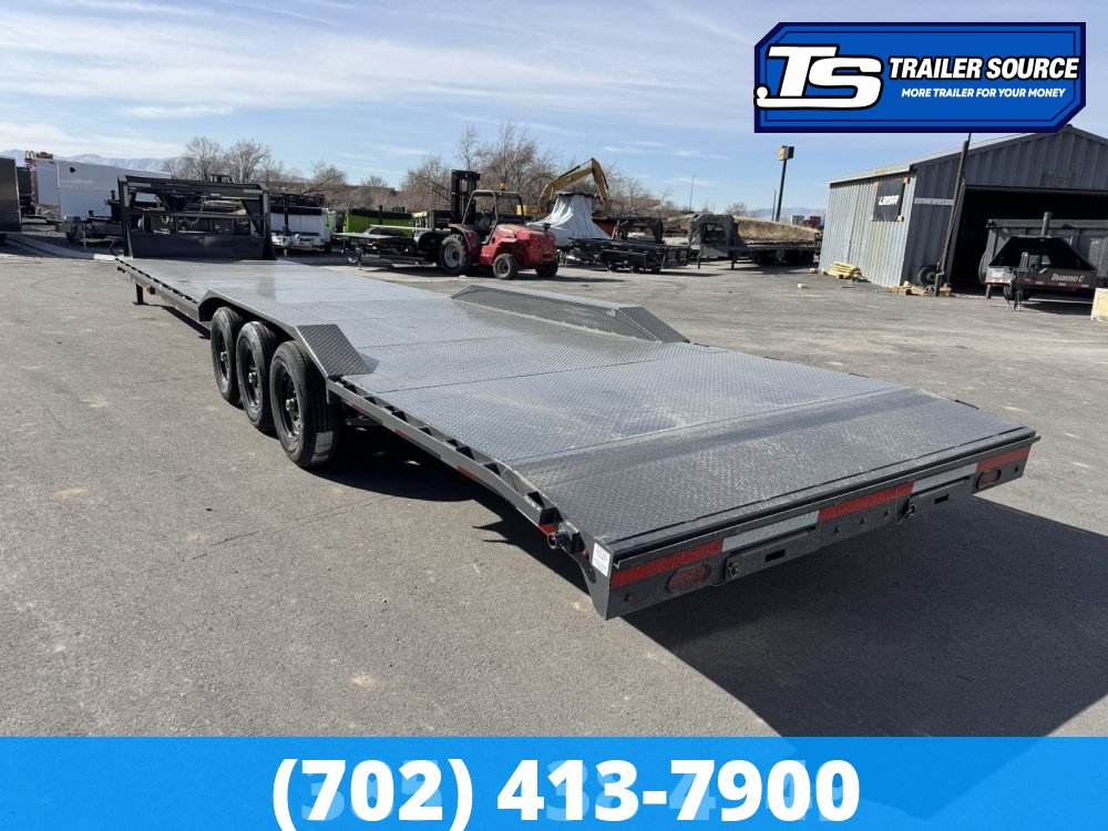 8.5x40 Lamar H8 Gooseneck Equipment Trailer - 21K GVWR - Full Steel Floor, Wide Body w/ Drive Over Fenders
