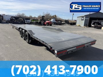 8.5x40 Lamar H8 Gooseneck Equipment Trailer - 21K GVWR - Full Steel Floor, Wide Body w/ Drive Over Fenders