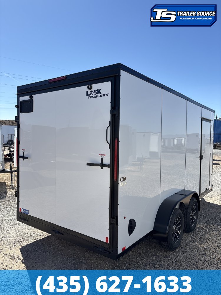 7x16 Look ST DLX Enclosed Cargo Trailer - 7'0" Interior - 7K GVWR - .080 PolyCor, Alloy Wheels, Black Out Package