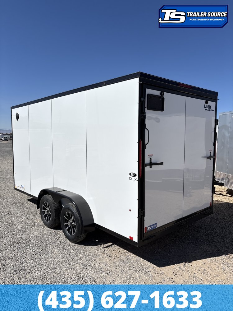 7x16 Look ST DLX Enclosed Cargo Trailer - 7'0" Interior - 7K GVWR - .080 PolyCor, Alloy Wheels, Black Out Package