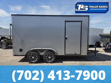 7x14 Pace American Outback DLX Enclosed Cargo Trailer - 7'0" Interior - 7K GVWR - .080 PolyCor, Alloy Wheels, Black Out Package