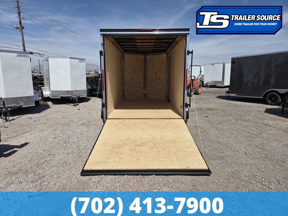7x14 Pace American Outback DLX Enclosed Cargo Trailer - 7'0" Interior - 7K GVWR - .080 PolyCor, Alloy Wheels, Black Out Package