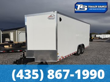 8.5x20 American Hauler Eagle HD Enclosed Cargo Trailer - 7'6" Interior - 14K GVWR - .080 PolyCor, 12" Cross Member Upgrade, Double 3/4 Floor, Ramp Door, Rear Spoiler w/ Load Lights
