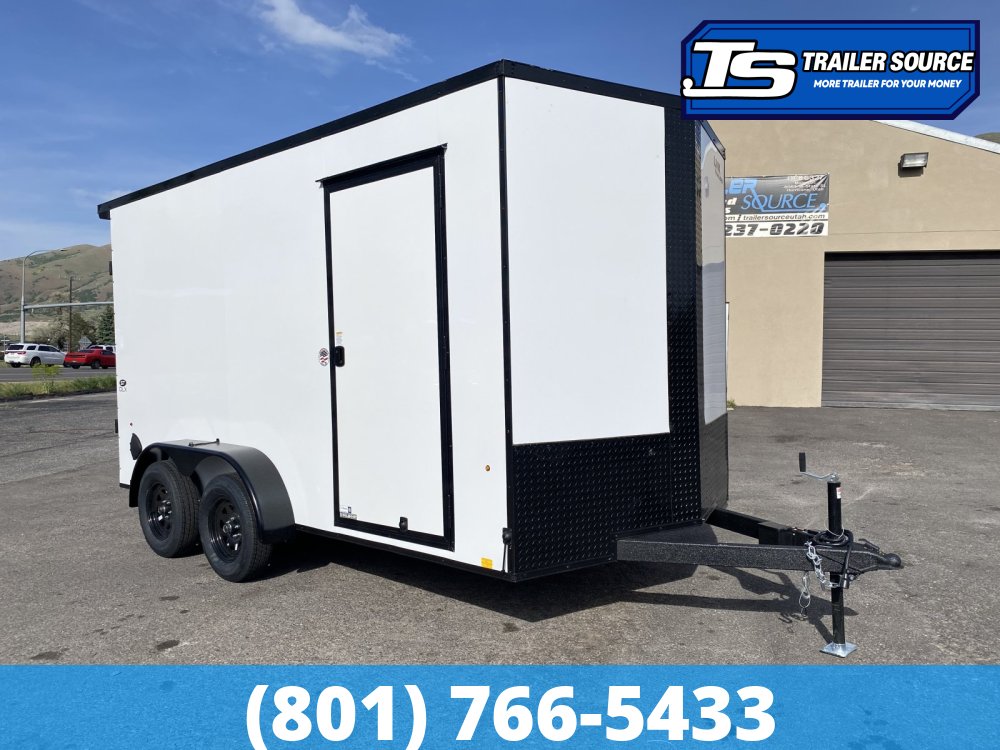 7x14 Look ST DLX Enclosed Cargo Trailer - 7'0" Interior - 7K GVWR - .080 PolyCor, Black Out Package, Rear Spoiler w/ Load Lights