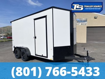 7x14 Look ST DLX Enclosed Cargo Trailer - 7'0" Interior - 7K GVWR - .080 PolyCor, Black Out Package, Rear Spoiler w/ Load Lights