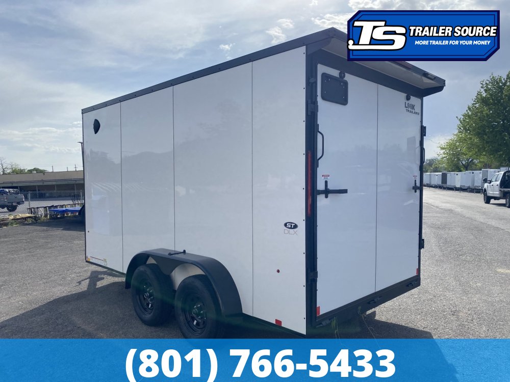 7x14 Look ST DLX Enclosed Cargo Trailer - 7'0" Interior - 7K GVWR - .080 PolyCor, Black Out Package, Rear Spoiler w/ Load Lights