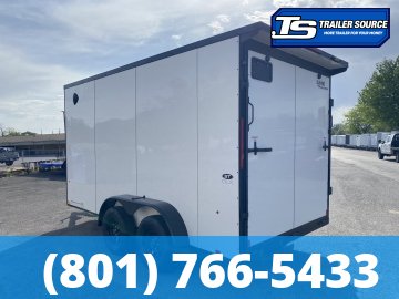 7x14 Look ST DLX Enclosed Cargo Trailer - 7'0" Interior - 7K GVWR - .080 PolyCor, Black Out Package, Rear Spoiler w/ Load Lights