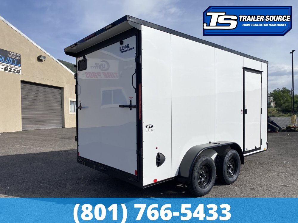 7x14 Look ST DLX Enclosed Cargo Trailer - 7'0" Interior - 7K GVWR - .080 PolyCor, Black Out Package, Rear Spoiler w/ Load Lights