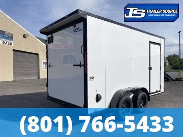 7x14 Look ST DLX Enclosed Cargo Trailer - 7'0" Interior - 7K GVWR - .080 PolyCor, Black Out Package, Rear Spoiler w/ Load Lights