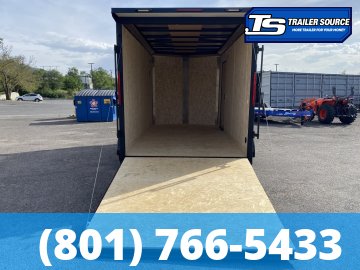 7x14 Look ST DLX Enclosed Cargo Trailer - 7'0" Interior - 7K GVWR - .080 PolyCor, Black Out Package, Rear Spoiler w/ Load Lights