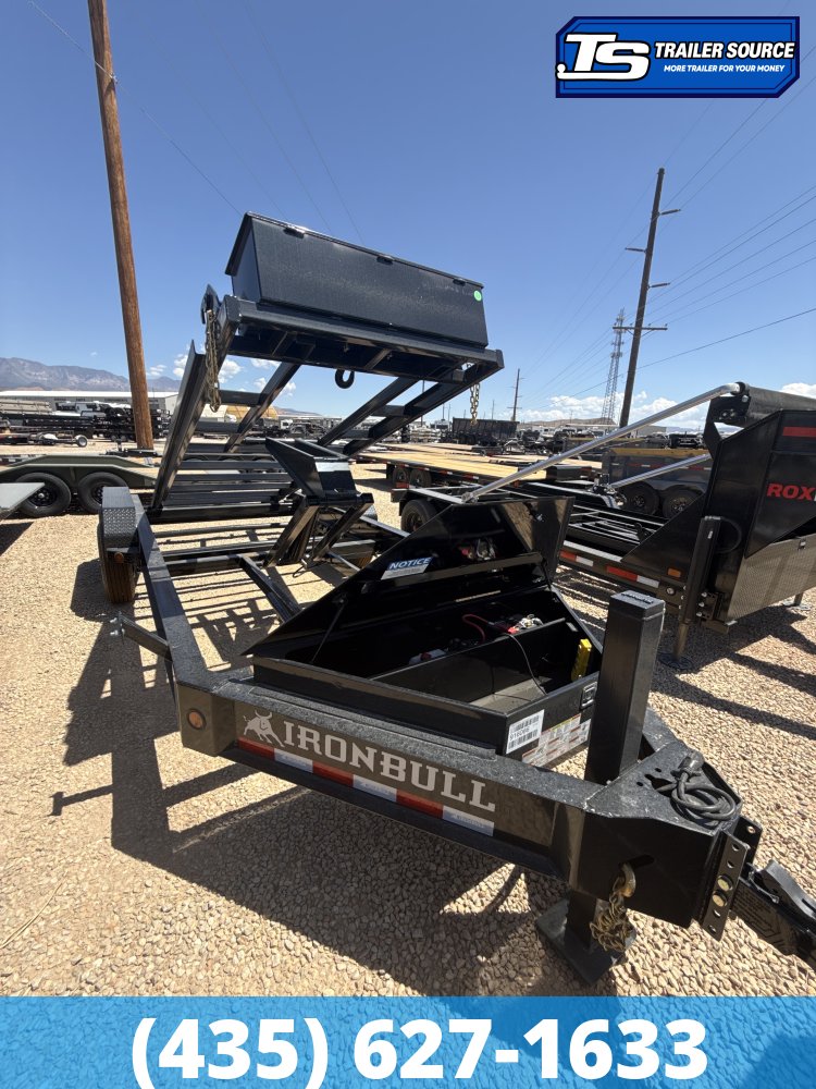 7x16 Iron Bull DBB Roll Off Trailer - 16K GVWR - Hydraulic Jack(s)
