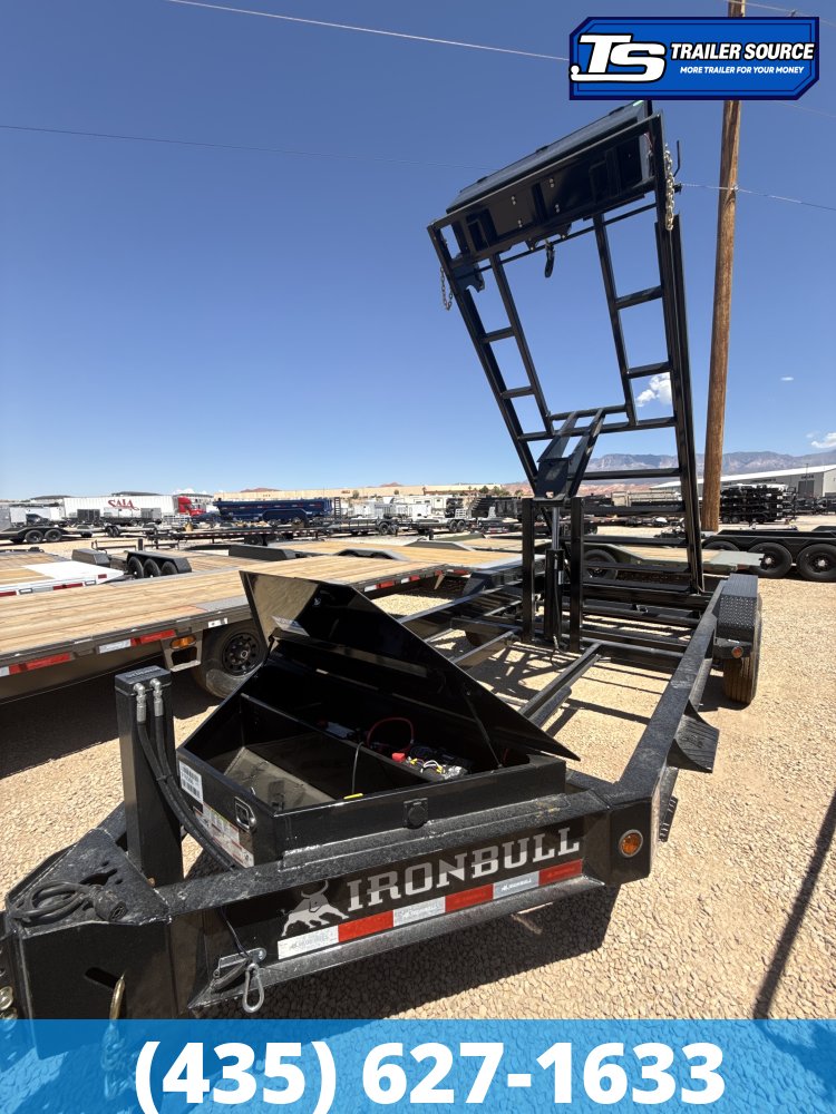 7x16 Iron Bull DBB Roll Off Trailer - 16K GVWR - Hydraulic Jack(s)
