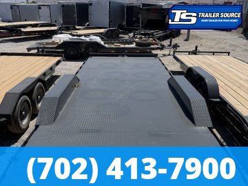 8.5x20 Lamar CC Wide Body w/ Drive Over Fenders Flatbed Car Hauler Trailer - 10K GVWR - Full Steel Floor