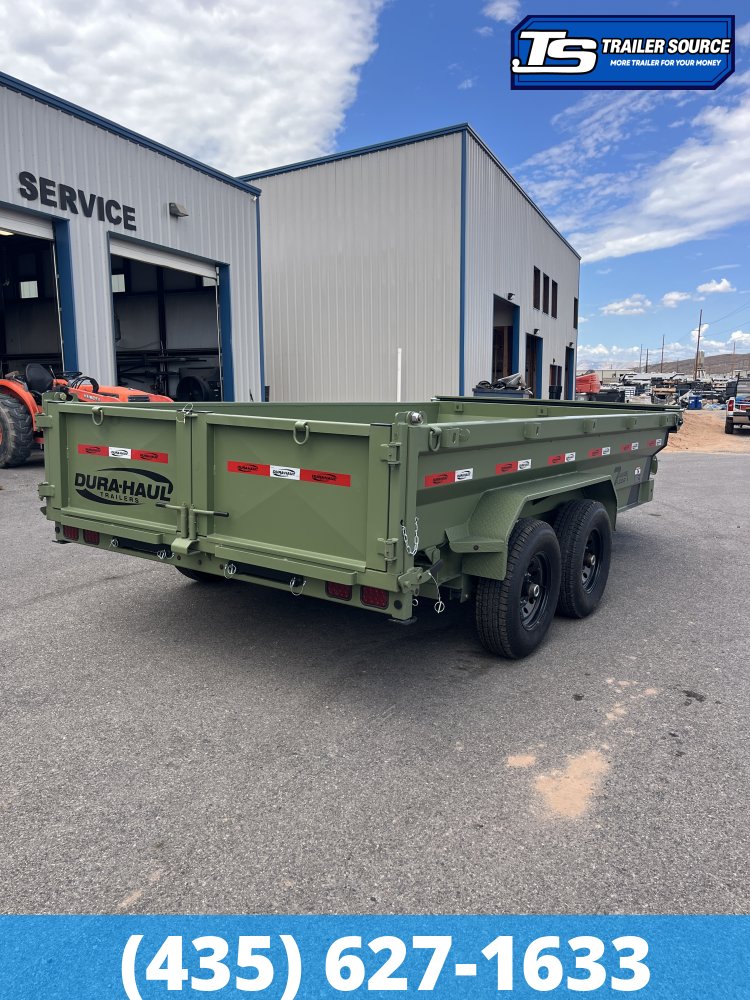 7x14 Dura-Haul DRL Telescopic Dump Trailer - 16.1K GVWR - 7 Gauge Floor