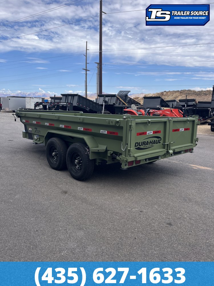 7x14 Dura-Haul DRL Telescopic Dump Trailer - 16.1K GVWR - 7 Gauge Floor