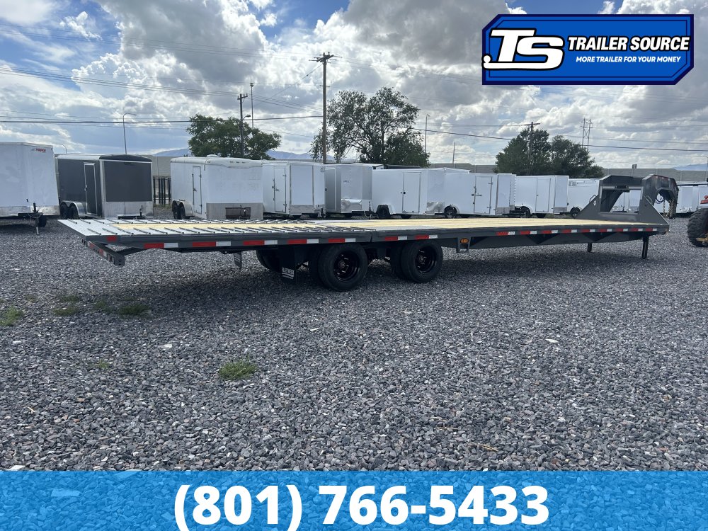 8.5x40 Diamond C FMAX-HDT 216 Gooseneck Hydraulic Dovetail Equipment Trailer - 40K GVWR - Hydraulic Disc Brakes, Hydraulic Jack(s)