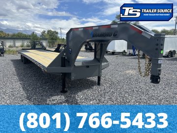 8.5x40 Diamond C FMAX-HDT 216 Gooseneck Hydraulic Dovetail Equipment Trailer - 40K GVWR - Hydraulic Disc Brakes, Hydraulic Jack(s)