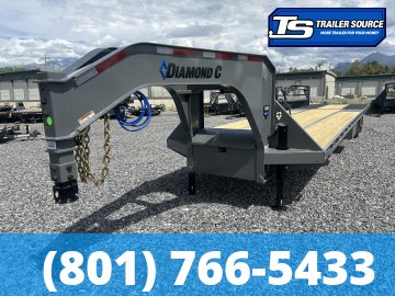 8.5x40 Diamond C FMAX-HDT 216 Gooseneck Hydraulic Dovetail Equipment Trailer - 40K GVWR - Hydraulic Disc Brakes, Hydraulic Jack(s)