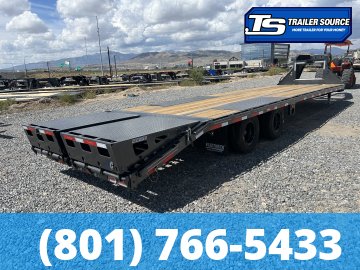 8.5x32 Diamond C FMAX 212 Gooseneck Equipment Trailer - 25.9K GVWR - Max Ramps