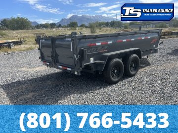 7x14 Horizon LZ7 Dump Trailer - 14K GVWR - Telescopic