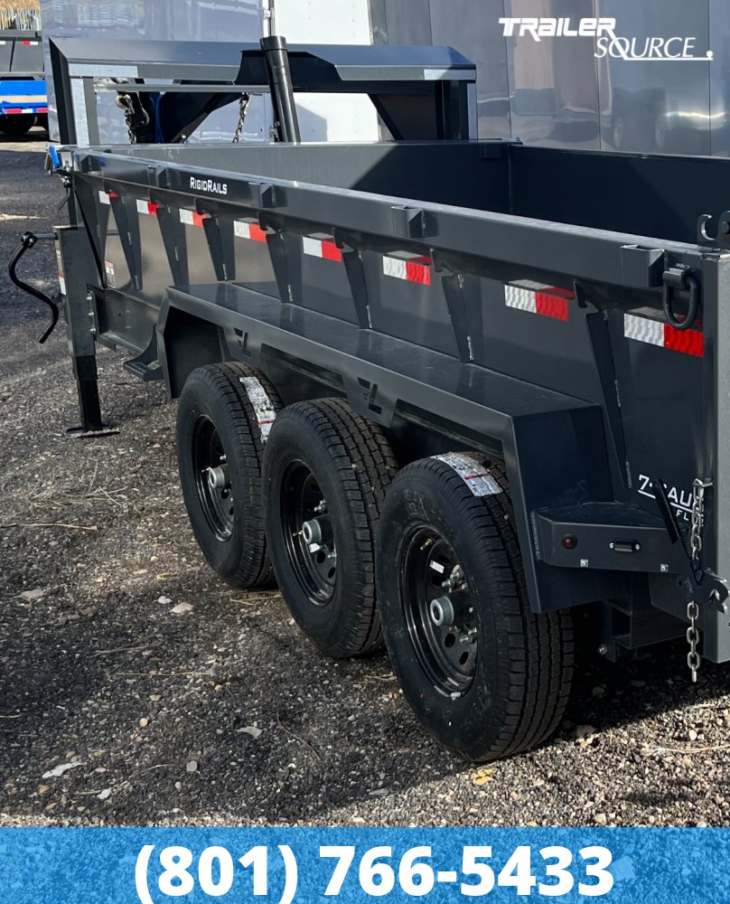 7x16 Lamar DT Telescoping Gooseneck 24" Sides 21K Dump Trailer