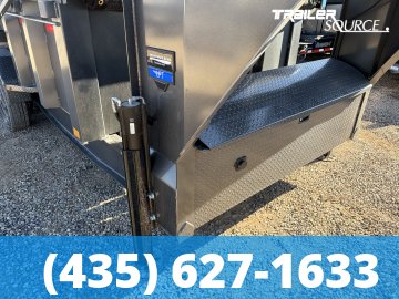 7x16 Diamond C LPT-GN 307 Gooseneck Dump Trailer - 32" Sides - 24K GVWR - 14 Ply Tires, Board Brackets, Hydraulic Jack(s), Long Arm Tarp