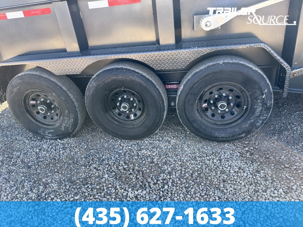 7x16 Diamond C LPT-GN 307 Gooseneck Dump Trailer - 32" Sides - 24K GVWR - 14 Ply Tires, Board Brackets, Hydraulic Jack(s), Long Arm Tarp