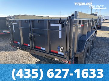 7x16 Diamond C LPT-GN 307 Gooseneck Dump Trailer - 32" Sides - 24K GVWR - 14 Ply Tires, Board Brackets, Hydraulic Jack(s), Long Arm Tarp