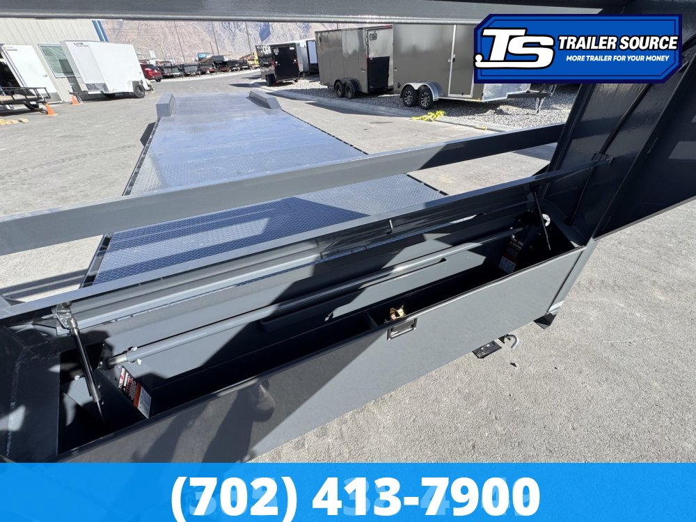 8.5x40 Lamar H8 Gooseneck Equipment Trailer - 21K GVWR - Full Steel Floor, Wide Body w/ Drive Over Fenders
