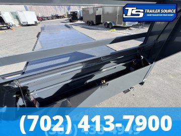 8.5x40 Lamar H8 Gooseneck Equipment Trailer - 21K GVWR - Full Steel Floor, Wide Body w/ Drive Over Fenders