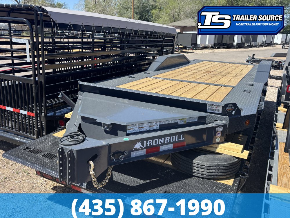 8.5x22 Iron Bull TWB Wide Body w/ Drive Over Fenders Tilt Trailer - 16K GVWR -