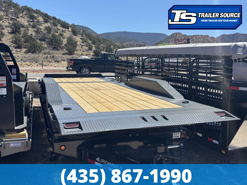 8.5x22 Iron Bull TWB Wide Body w/ Drive Over Fenders Tilt Trailer - 16K GVWR -