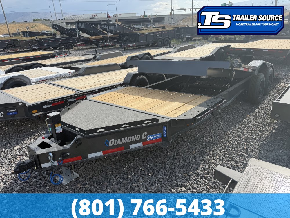 8.5x22 Diamond C HXD 208 Wide Body w/ Drive Over Fenders Tilt Trailer - 18K GVWR - ABS Brakes